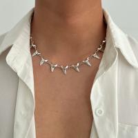 Collar con remaches de estilo étnico, colgante dorado con dientes de tiburón de Hip Hop, pulsera, accesorios de joyería, conjunto de joyería geométrica de plata - details 15