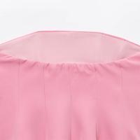 PB & ZA 2025 Falda corta estilo dobladillo fuera del hombro temperamento simple color sólido tubo top novedad de verano ropa de mujer - details 10