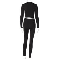 Conjunto deportivo de dos piezas de manga larga, nuevo traje informal de moda para mujer - details 114