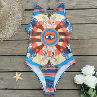 Traje de Baño de Una Pieza Impreso 2024 Talla Grande Push Up Estilo Vintage de Flor - details 59
