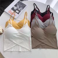 Camisola deportiva informal Irregular para mujer, camiseta sin mangas ajustada, diseño de tirantes, moda sólida, elegante - details 2