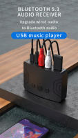 VAORLO-receptor de Audio con Bluetooth 5,3, adaptador inalámbrico de música estéreo HIFI, compatible con u-disk Play, 3,5mm, AUX, RCA, USB, Kit de altavoz para coche - details 0