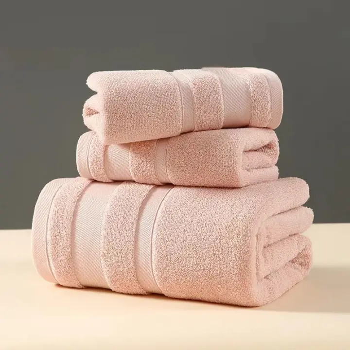 Juego de Toallas de 3 Piezas, 100% algodón,Antibacteriano, Desodorante,Suave y absorbente - 1