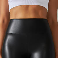 Leggings de PU para mujer, pantalones de cintura alta, elásticos - details 3