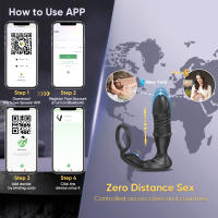 Vibrador con aplicación para masajeador de próstata con empuje masculino para hombres, tapón Anal Gay, tapón Anal remoto inalámbrico, juguete sexual para parejas - details 0