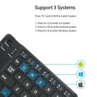 Teclado Bluetooth plegable para IPAD, tableta móvil, portátil, oficina, Mini teclado inalámbrico, almacenamiento, tres sistemas, universal - details 4