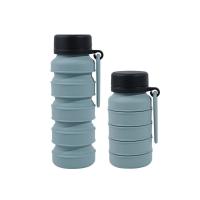 Botella de agua de silicona plegable a prueba de fugas, tazas de agua plegables reutilizables portátiles, taza de café retráctil con mosquetón inoxidable - details 9
