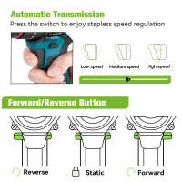 ONEGREEN-taladro de impacto eléctrico sin escobillas, 480N.M, 13mm, destornillador eléctrico, herramientas eléctricas para juego de pines de batería Makita - details 7