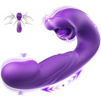 Vibrador de empuje para lamer la lengua 3 en 1, consolador vibrador para masaje de clítoris y punto G, tapón Anal, productos para adultos, Juguetes sexuales para parejas - details 6