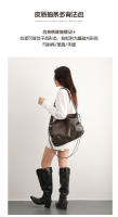 Bolso Cruzado de Gran Capacidad Diseño Plisado en Forma de Cordón Método de Espalda Múltiple - details 1