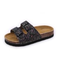 Sandalias planas con lentejuelas para mujer, zapatos Randi de talla grande, Fondo de Madera Suave, superficie de PU, verde, blanco, negro, 44, 43, 42, 41, 40 - details 4