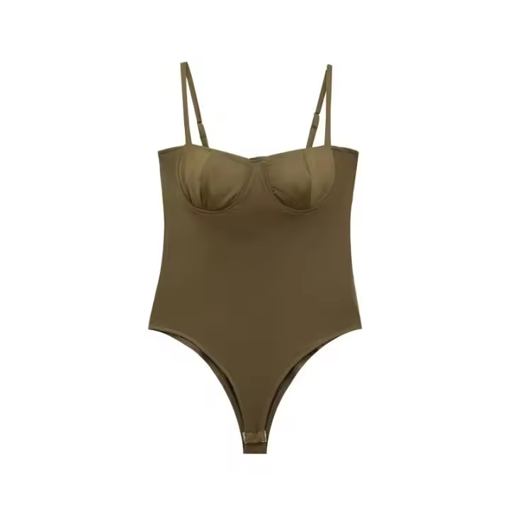 ZOCI- Body sin mangas para mujer, verano 2025, adelgazante, sexy, estilo rave, tanga, top con copa, camisola sin espalda. - 1