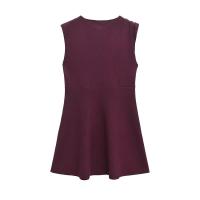 Vestidos cortos de punto estilo patinadora para mujer, cuello redondo, manga asimétrica con pliegues, línea A, primavera 2025 - details 13