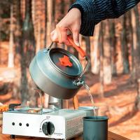 Tetera de Agua para Acampar de 1.1L Aleación de Aluminio Ligero Tetera para Viajes Senderismo Picnics al Aire Libre - details 0