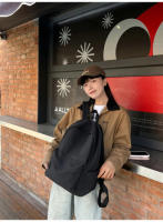 Moda Bolsas de Dos Hombros de Color Sólido para Hombres y Mujeres Tendencia Casual Bolsa de Nylon con Cremallera Mochila de Gran - details 4