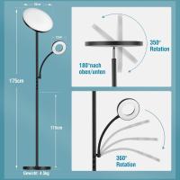 Lámpara de Pie Regulable Gris 42W, Lámpara de Pie LED Salon 3700LM Súper Brillantecon Lámpara de Lectura, control remoto y control táctil Lámpara Alta para Salon de Estar Dormitorio Oficina - details 21