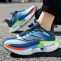 Zapatos para correr con hebilla giratoria para hombre, zapatillas gruesas a la moda para mujer, calzado para correr con parte inferior gruesa Unisex, calzado sin cordones para exteriores para niños - details 7