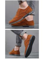 Zapatos casuales de hombre estilo brogue de moda, talla grande, bajos, esmerilados, de gamuza, estilo británico, 2025 - details 0