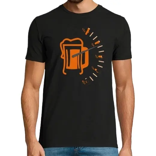 Medidor de Cerveza en Naranja Camisetas CERVEZA,Pack Regalo Camiseta Personalizada - 1