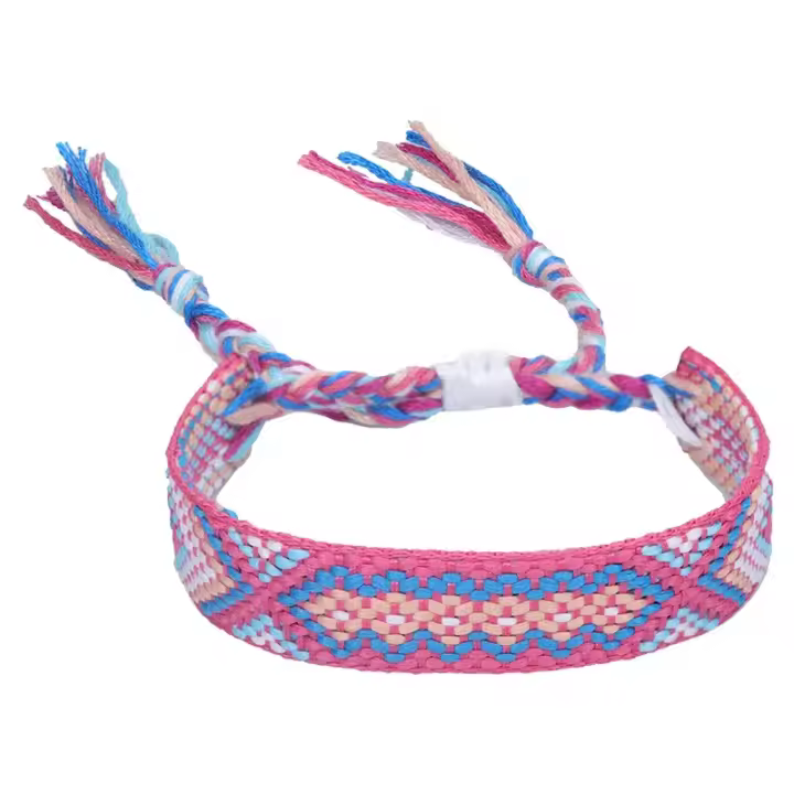 Pulsera de la Amistad tejida para hombre y mujer, brazalete de cuerda trenzada hecha a mano con borlas ajustables, 2 piezas - 1