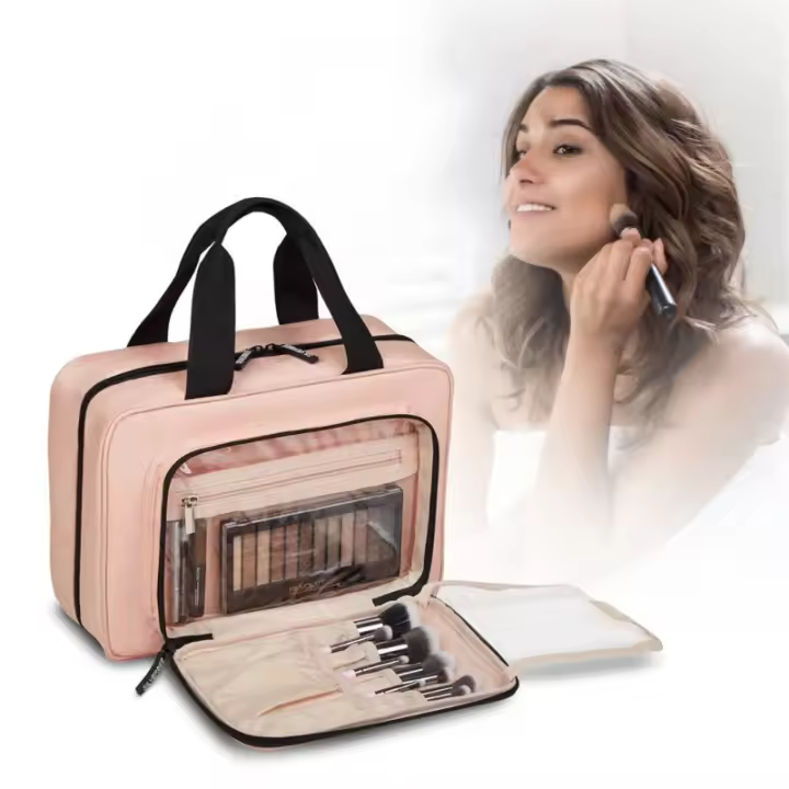 Bolsas de Maquillaje Portátiles de Gran Capacidad Diseño Avanzado de Múltiples Capas - 1
