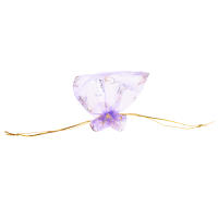 Bolsas de Organza con cordón de mariposa, 100 piezas, para regalo de boda, joyería, dulces, color púrpura - details 2