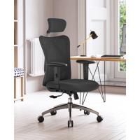 Silla de Escritorio Ergonómica Reclinable para Oficina con reposapiés, Silla para Computadora con Respaldo Alto y reposabrazos Ajustables, Malla cómoda y Ruedas Lisas (Negro) - details 2
