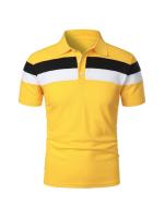 Polo a rayas Vintage para hombre, Camiseta de piqué de Golf, manga corta, bloque de Color, disponible en tallas grandes y altas - details 2