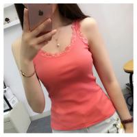 Tops negros, camiseta sin mangas de verano para mujer con Top de encaje, ropa interior roja, camisolas de encaje, ropa interior holgada, chaleco para mujer - details 10
