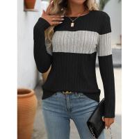 2025 Camiseta de Manga Larga para Mujer, Moda Otoño Invierno, Top de Cuello Redondo, Ropa Popular Coreana para Mujeres - details 2