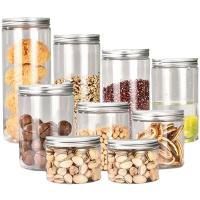 Tarro de almacenamiento transparente con tapas de aluminio, contenedor de cosméticos, frascos de embalaje de alimentos y dulces, 10 piezas, varios tamaños - details 0