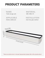 Armario de iluminación para baño, montado en la pared, dispositivo multifuncional no perforado, organizador de soporte para inodoro - details 0