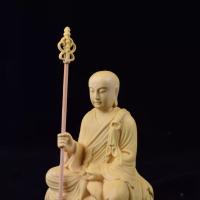 Tallado Huangyang, estatua del hogar del rey tibetano, decoración de estatua de Buda para sala de estar, artesanías de madera, regalos tallados en madera - details 3