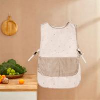 Delantal portátil limpiable resistente a las manchas, delantal lavable a mano de poliéster a prueba de aceite, impermeable con bolsillo, bata para el hogar y comedor - details 5