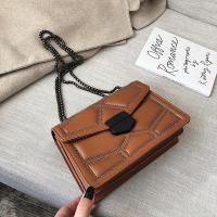 Bolso de hombro Retro con cadena y remaches para mujer, bandolera cuadrada pequeña a la moda de cuero PU con tapa, bolso de diseñador - details 23