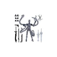 Accesorios para figuras de acción T13 ya ensamblados, T13 móvil multiarticulado, para coleccionistas, decoraciones de escritorio, juguetes impresos en 3D con movilidad t-13 (gris) - details 3