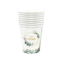 Juego de vajilla desechable de hoja de eucalipto verde, plato de papel, taza, servilleta, decoración para fiesta de feliz cumpleaños, suministros de baño para bebé, 85 Uds. - details 7