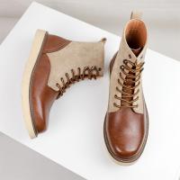 Botas de plataforma versátiles de moda retro americana de cuero botas de herramientas - details 8