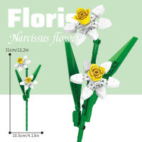 Building block bouquet simulation of flowers female gift assembly small particle building block children's assembly toy - details 12