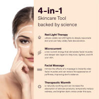 Masajeador de Ojos de terapia de luz roja EMS, compresa caliente, elimina las ojeras, relaja los ojos cansados, antiarrugas, estiramiento facial, cuidado de los ojos, varita de belleza - details 5