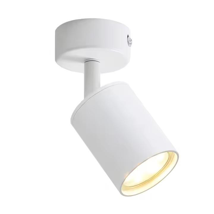 CBJKTX Foco LED Blanco GU10 Giratorio 330 °   Lámpara de pasillo moderna ajustable, foco de pared industrial para sala de estar - 1