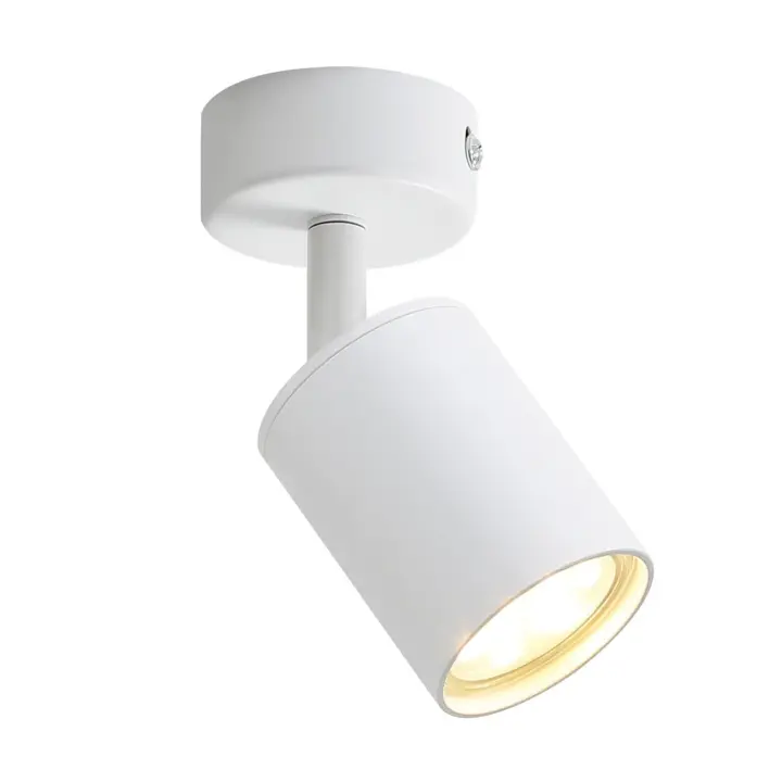 CBJKTX Foco LED Blanco GU10 Giratorio 330 °   Lámpara de pasillo moderna ajustable, foco de pared industrial para sala de estar - 1