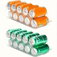 1 contenedor organizador de refrigerador de plástico transparente: maximice el espacio de su refrigerador con esta solución de almacenamiento duradera y lavable a mano para alimentos enlatados, bebidas y más. - details 4