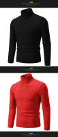Suéter informal para hombre y mujer, jersey de cuello alto, ajustado, tejido, cómodo, Primavera - details 14