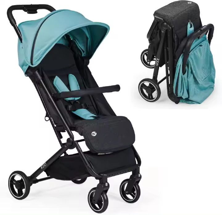 Silla De Paseo Bebé, Ultraligera y Compacta - Hasta 22 Kg, Capota Extensible y plegable tipo libro Azul - 1