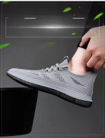 Zapatillas de deporte de moda de los hombres de malla transpirable zapatos casuales Fly Weave suela blanda elástica zapatos para correr al aire libre - details 5