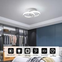 Plafón de Techo LED Redondo Blanco 22W GOECO, Luz Blanca 6500K, Aluminio,  25x17x9 cm - details 2