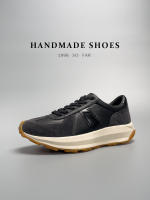 Zapatos de hombre sencillos de cuero vacuno casual de moda de cuero negro bajo - details 5