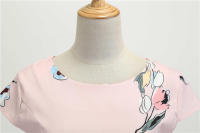 Women summer vintage 1950s 60s big swing party polka dot dress - details 5