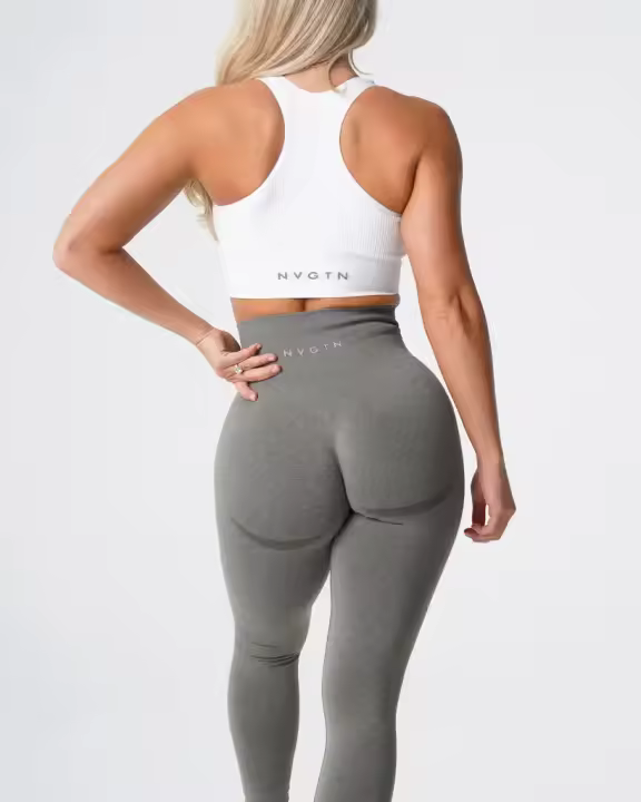 Pantalones de Yoga Suaves para Mujer NVGTN con Encaje y Espalda Ajustada en Lulua Push Up Fitness Outfits Pantalones Deportivos - 1